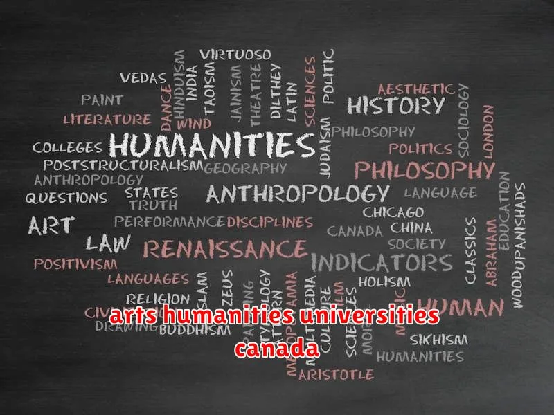 arts humanities universities canada