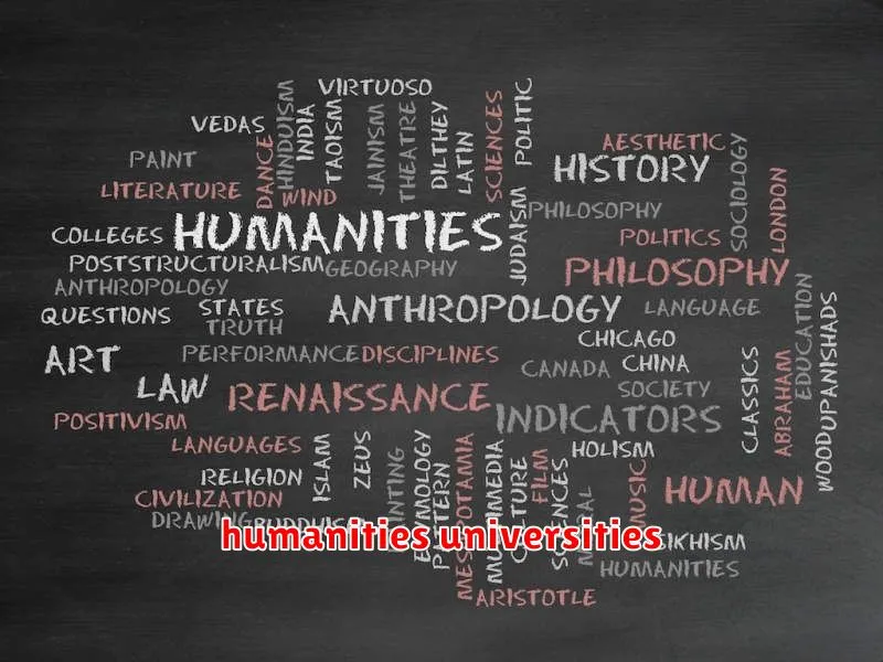 humanities universities